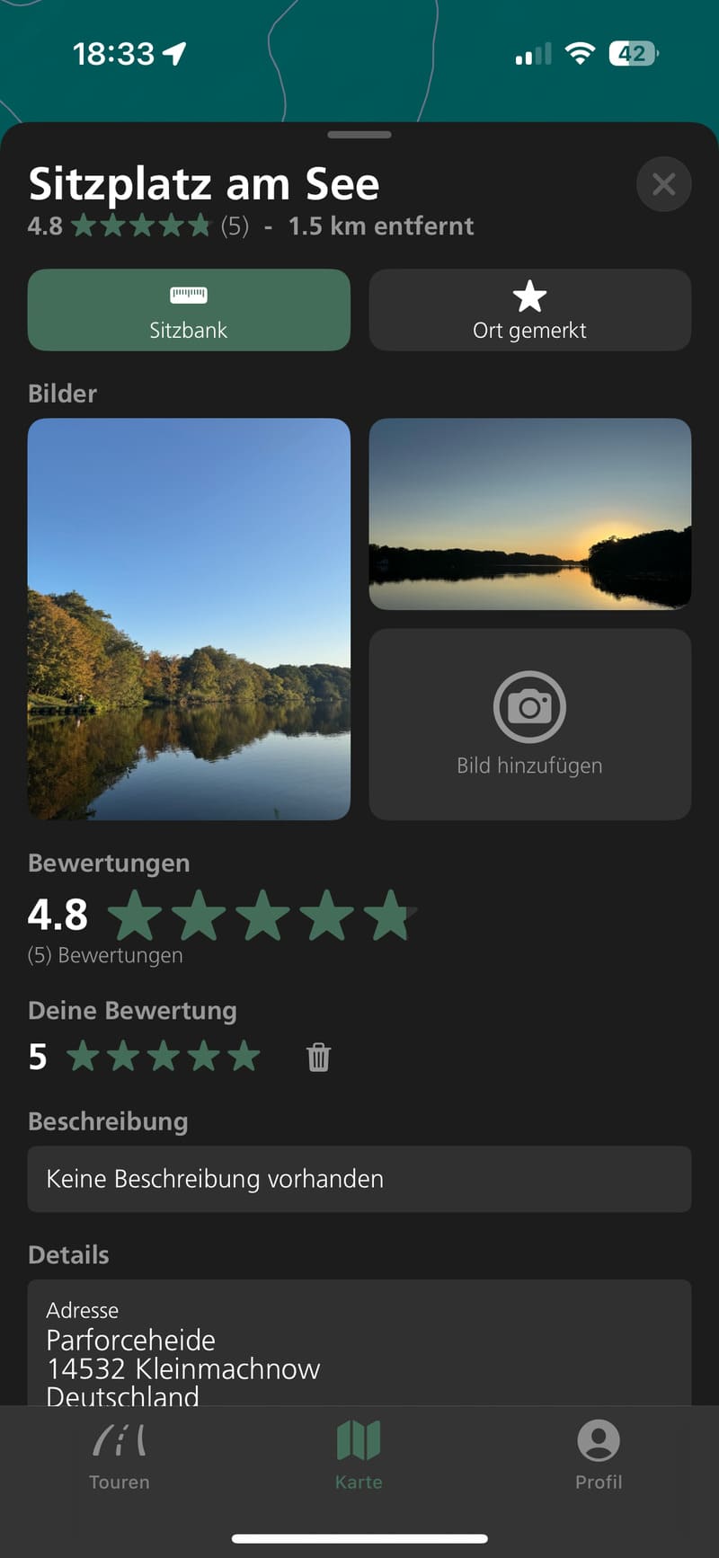 TourBreak App Screenshot 2